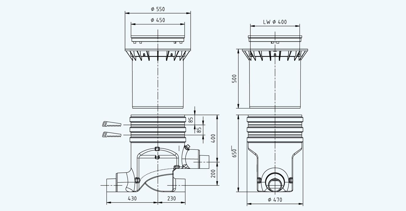 OPTIMAX-FILTER földbe építendő esővízszűrő, gépkocsival járható - Image 3
