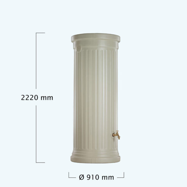 OSZLOPOS esovizgyujto tartaly 1000 l, homokszin