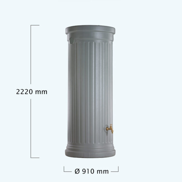 OSZLOPOS esovizgyujto tartaly 1000 l, szurke