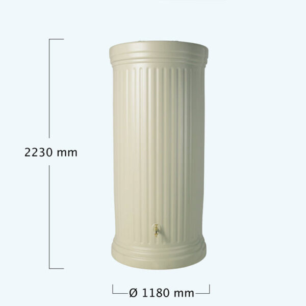 OSZLOPOS esovizgyujto tartaly 2000 l, homokszin