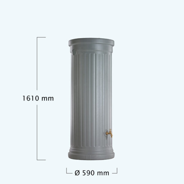 OSZLOPOS esovizgyujto tartaly 330 l, szurke