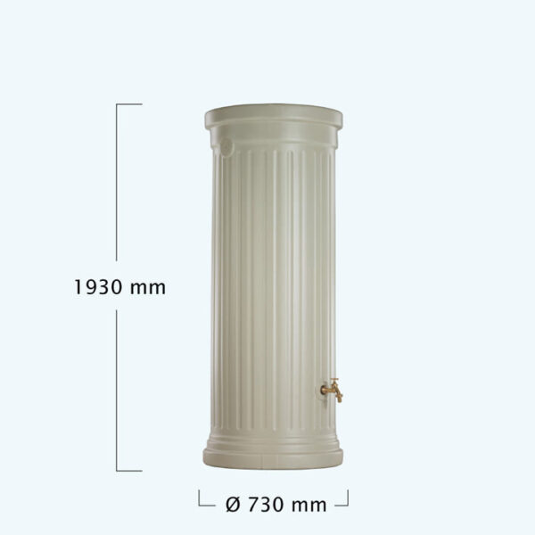 OSZLOPOS esovizgyujto tartaly 500 l, homokszin