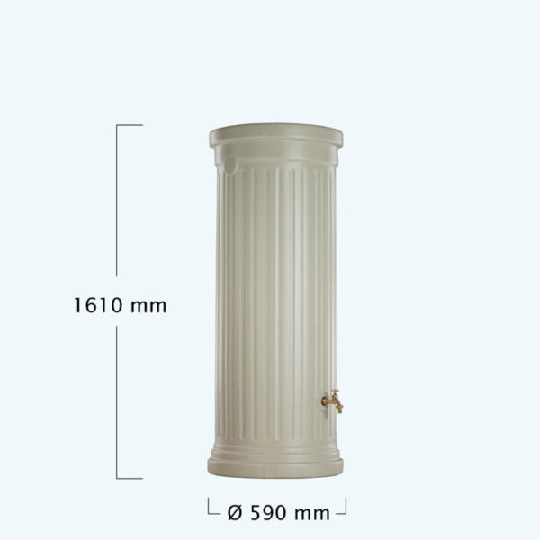 OSZLOPOS esovizgyujto tartaly 330 l, homokszin