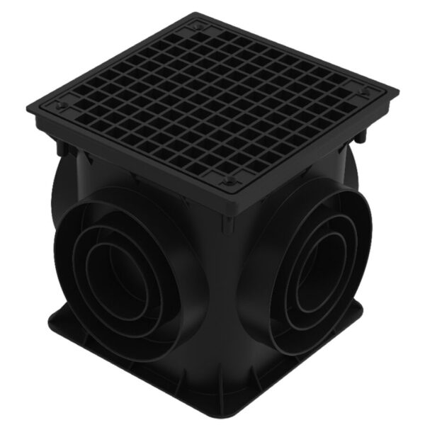 Kültéri víznyelő műanyag ráccsal bűzzárral 250x250 mm
