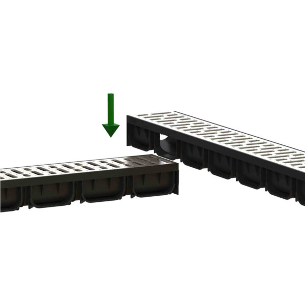 PP folyóka Easy 2 DN100 horganyzott acél ráccsal – alacsony kivitel-3