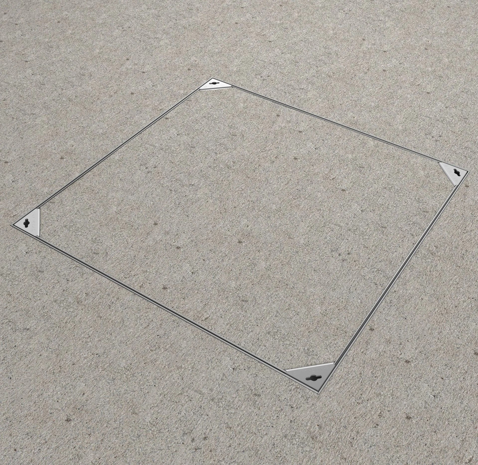 Rejtett aknafedél, horganyzott acélból, 800×800 mm, 700×700 mm szabad nyílással, B125 terheléssel - Image 4